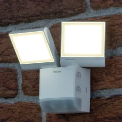 Theben LED buiten wandlamp theLeda S17-100, wit, sensor