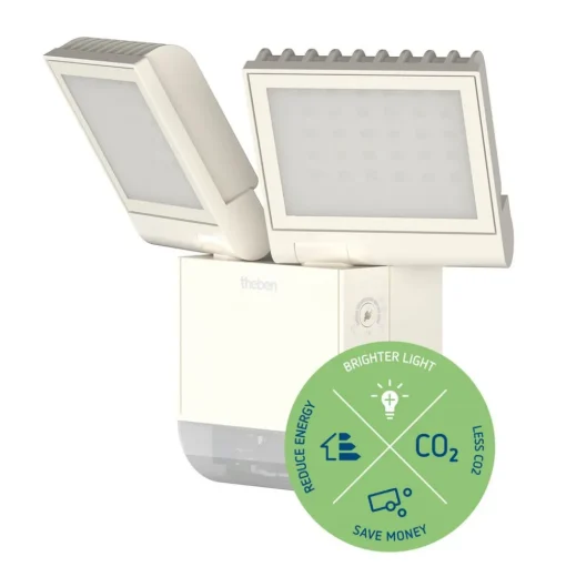 Theben LED buiten wandlamp theLeda S17-100, wit, sensor