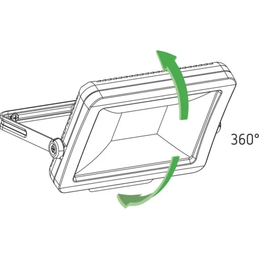 Theben LED buitenspot theLeda B100L W, zwart, 3000K