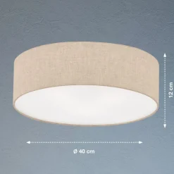 Thor plafondlamp, zand, Ø 40cm