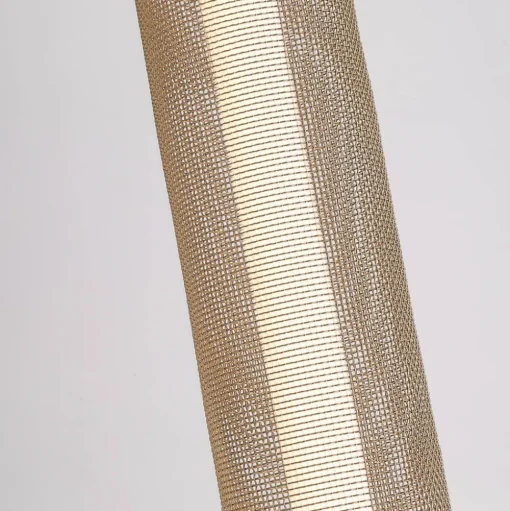 Thread LED vloerlamp, goudkleurig, dimbaar in 3 stappen, staal