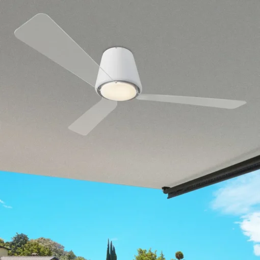 Tijdloze plafondventilator Garbí met LED-licht