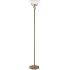 Tijdloze vloerlamp LINEAS, antiek messing