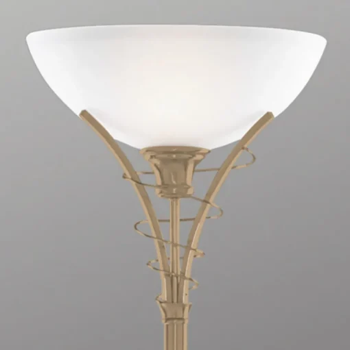 Tijdloze vloerlamp LINEAS, antiek messing