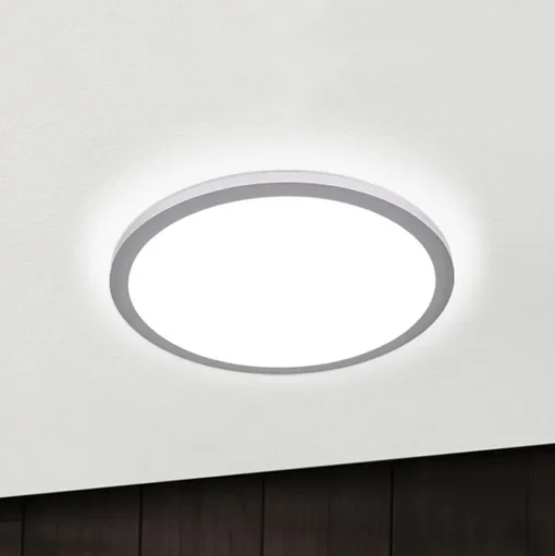 Titanium kleurige LED plafondlamp Aria, dimbaar