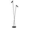 Tom Pro LED vloerlamp, zwart, 2-lamps, CCT, dimmer