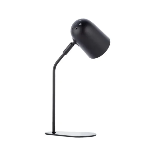 Tong tafellamp, zwart, hoogte 38 cm, metaal