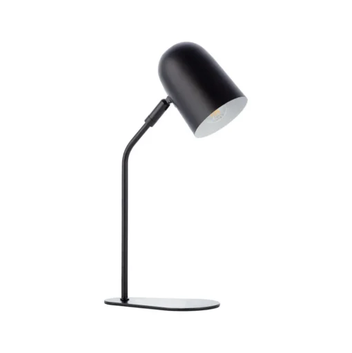Tong tafellamp, zwart, hoogte 38 cm, metaal