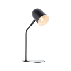 Tong tafellamp, zwart, hoogte 38 cm, metaal