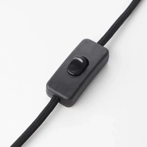 Tong tafellamp, zwart, hoogte 38 cm, metaal