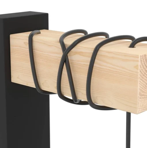 Townshend wandlamp, breedte 14 cm, zwart/eiken
