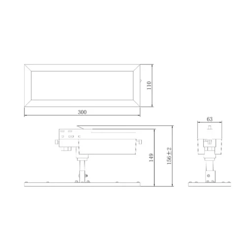 TRACK LIGHT LED paneel, zwart, 3-fase, 4.000 K, aan/uit