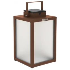 Tradition LED-lantaarn op zonne-energie, corten, hoogte 40 cm