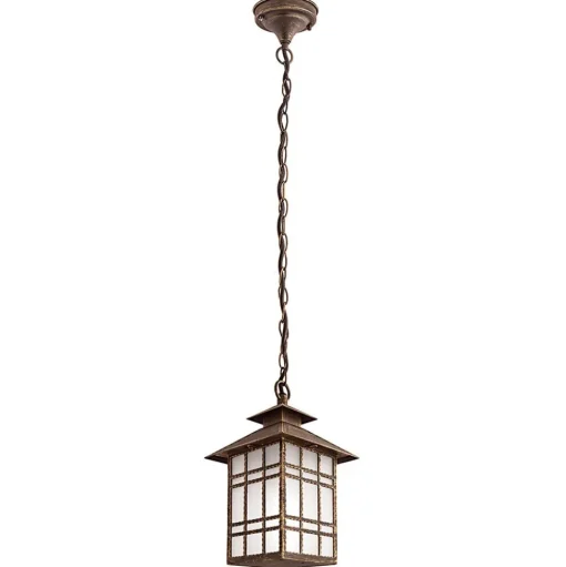 Traditionele buiten-hanglamp ILKA met ketting