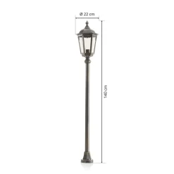 Traditionele tuinpadverlichting Fabio, 140 cm