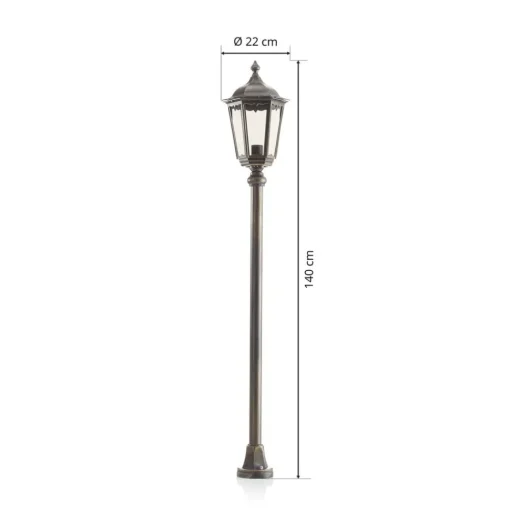 Traditionele tuinpadverlichting Fabio, 140 cm