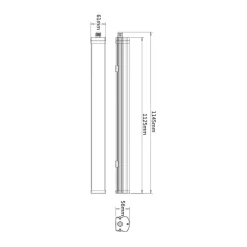 Tri Proof Motion LED vochtbestendige lamp, 114,5 cm