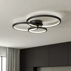 Trio WiZ Aaron smart LED plafondlamp, antraciet