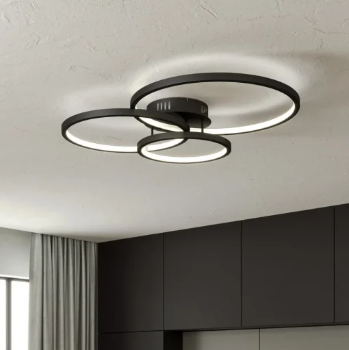 Trio WiZ Aaron smart LED plafondlamp, antraciet