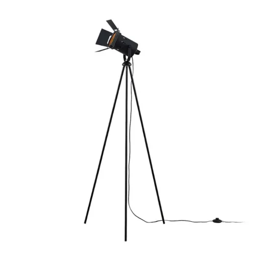 Tripod vloerlamp Devon in zwart