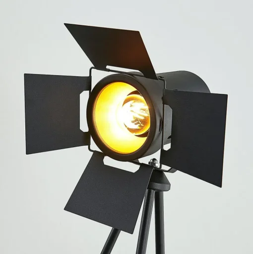 Tripod vloerlamp Devon in zwart