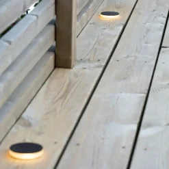 Tuin 24 Deklamp zwart 3W lateraal Ø6cm
