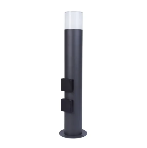 Tuinpadverlichting 400140024, hoogte 60 cm, antraciet, 2 stopcontacten