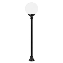 Tuinpadverlichting 1142 met bolkap, zwart/wit