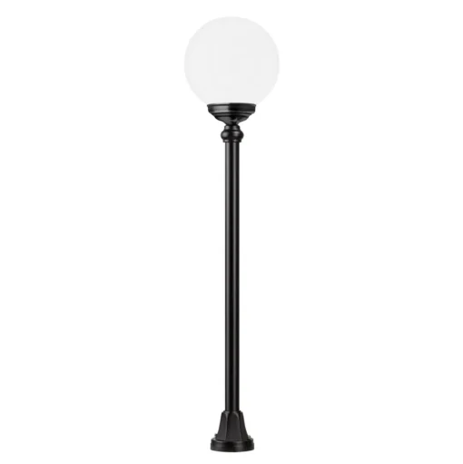 Tuinpadverlichting 1142 met bolkap, zwart/wit