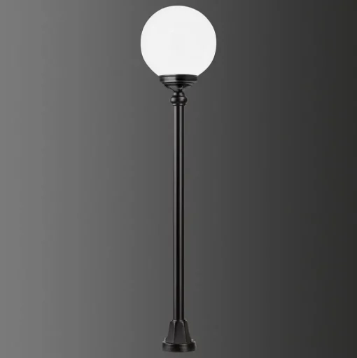 Tuinpadverlichting 1142 met bolkap, zwart/wit