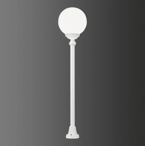 Tuinpadverlichting 1132 met bolkap, wit