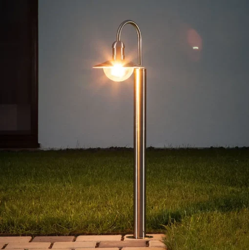Tuinpadverlichting Damion, 140 cm, roestvrij staal, E27, IP44