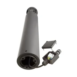 Tuinpadverlichting Facado II, hoogte 65 cm, grijs/rook, Ø 11 cm, IP65