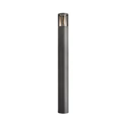 Tuinpadverlichting Facado II, hoogte 100 cm, grijs/rook, Ø 11 cm IP65