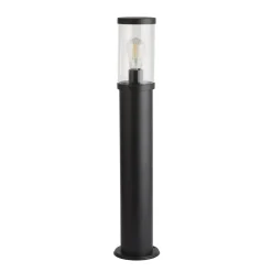 Tuinpadverlichting, IP44, zwart, hoogte 73 cm, metaal