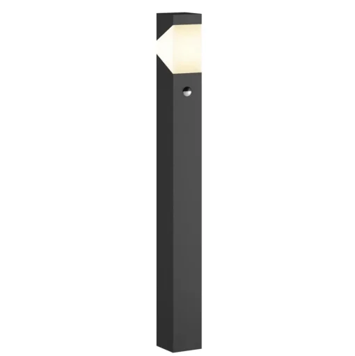 Tuinpadverlichting Kiran, 100 cm, sensor, grijs, IP44, E27