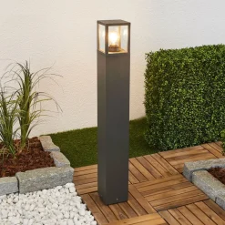 Tuinpadverlichting Klemens, 90 cm, antraciet, metaal, E27