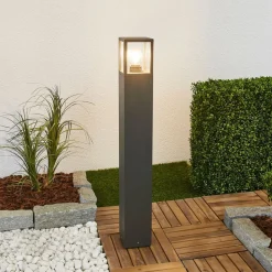 Tuinpadverlichting Klemens, 90 cm, antraciet, metaal, E27