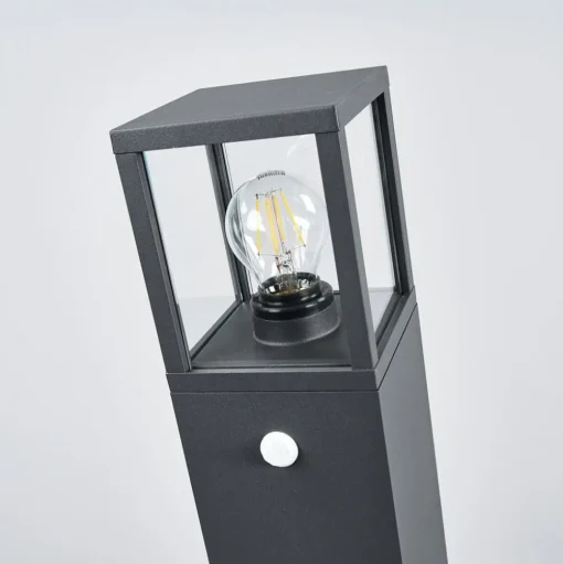 Tuinpadverlichting Klemens, 65 cm, sensor, antraciet, E27