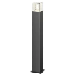 Tuinpadverlichting Lucande Keke, hoogte 70 cm, antraciet, aluminium