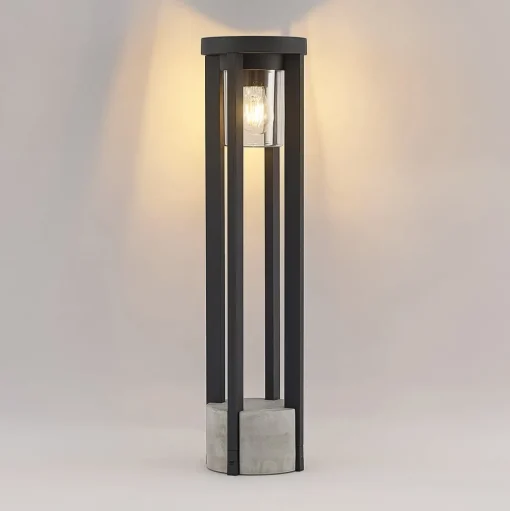 Tuinpadverlichting Overa, grijs, metaal, 68 cm, IP44, E27