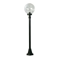 Tuinpadverlichting zwart met bubbelglas