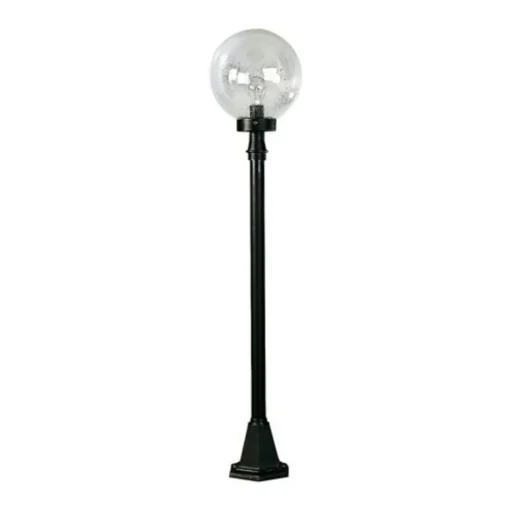 Tuinpadverlichting zwart met bubbelglas