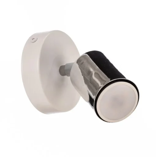 Tune II wandlamp, wit/chroom, metaal, E27, Ø 5,5 cm