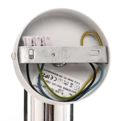 Tune II wandlamp, wit/chroom, metaal, E27, Ø 5,5 cm