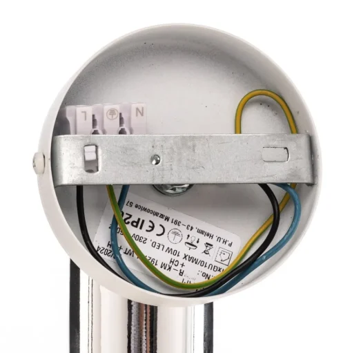 Tune II wandlamp, wit/chroom, metaal, E27, Ø 5,5 cm