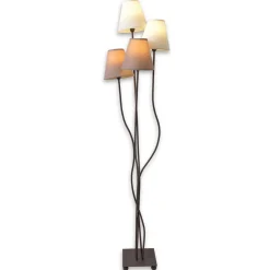 Twiddle - vloerlamp met vier stoffen kappen
