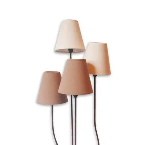Twiddle - vloerlamp met vier stoffen kappen