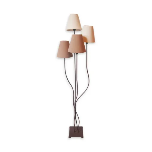 Twiddle - vloerlamp met vier stoffen kappen