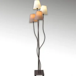 Twiddle - vloerlamp met vier stoffen kappen